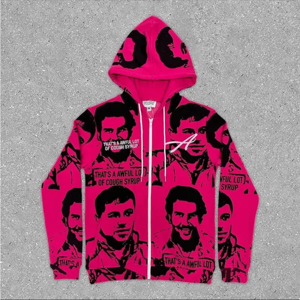 Red awful lot of cough syrup hoodie